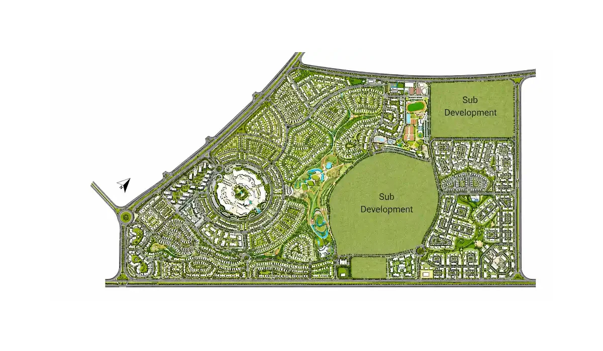 ماستر بلان كمبوند هايد بارك التجمع الخامس — موقع ون هايد بارك